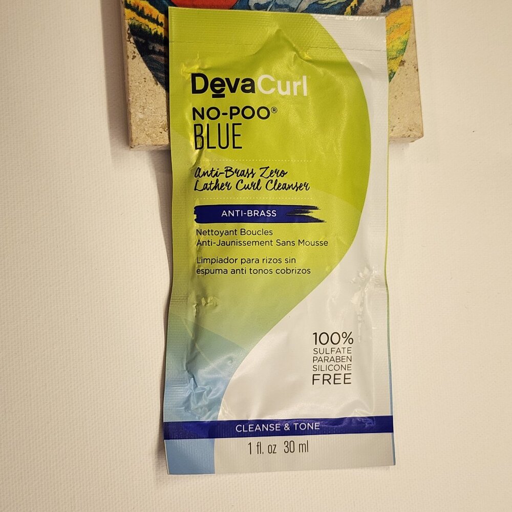 DevaCurl No-Poo Blue Anti-Brass Zero Lather Toning Cleanser - 30ml